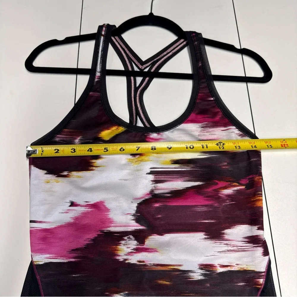 Lululemon‎ Cool Racerback Mesh Workout Tank Shine On Berry Rumble Size 6